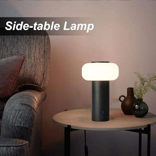 Image of WEILAILUX Waterproof Shower Lamp, Rechargeable Outdoor Table Lamp (Black)