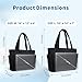 TOPDesign Puffer Tote Bag for Women, Lightweight Puffy Handbag with Compartments & Cosmetic Bag, Quilted Shoulder Bags for Work, Travel, Gym, Gifting (M Black)