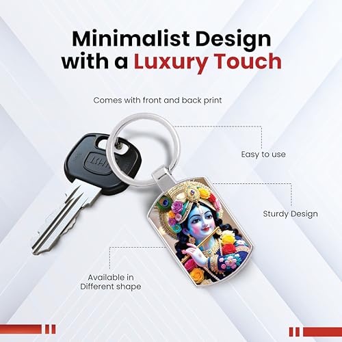 Image of Stylish Metal Keychains with Permanent Glossy Print - Inspirational Quotes & Spiritual Designs - Perfect Key chains for loved ones, Personal Use, Gifts & Return Gifts