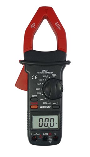 Allsun 530134365 Pinza amperimétrica AC/DC 1000 A, rojo