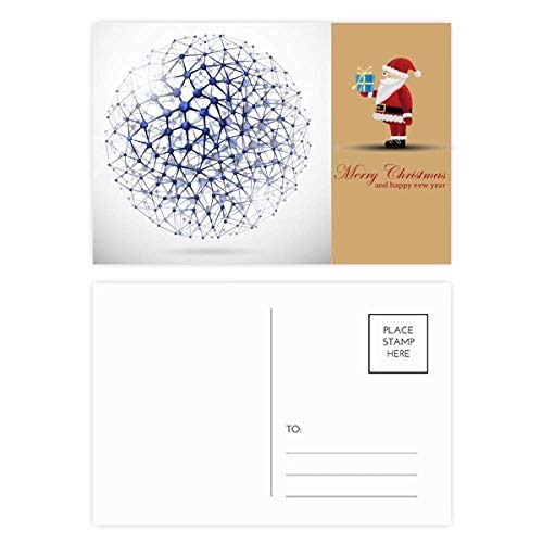 Cartes postales de Père Noël avec structure atomique pour décorer vos cadeaux scientifiques