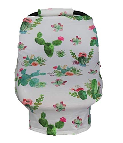 Image of Rosy Kids Stretchy Infant Car Seat Canopy Cover, Jersey Car Seat Cover Elastic Nursing Scarf Privacy Cover with Matching Car Seat Handle Cover and Baby Hat, Color31JY10