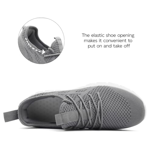 Image of Mens Walking Tennis Shoes Slip On Hiking Running Sneakers Non Slip Fitness Casual Workout Athletic Gym Lightweight Breathable Comfortable Trainers