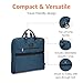Amazon Basics Carry-On Garment Bag for Travel and Business Trips with Detachable Shoulder Strap, Hanging Suit Luggage, Wrinkle Free Cover for Suits Dresses Coats, Foldable with Shoe Compartment, Navy