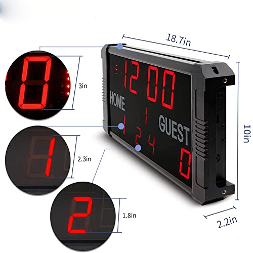Marcador electrónico portátil para baloncesto miniatura 7