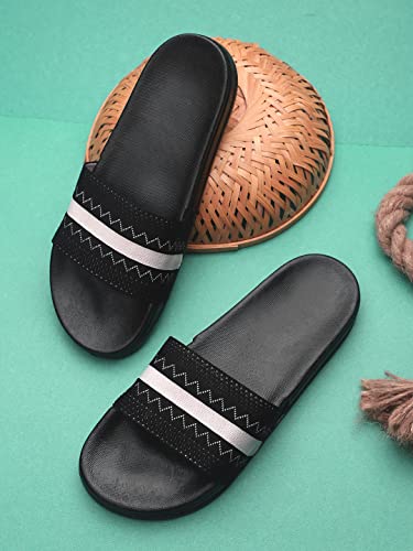 Image of Pampy Angel Fly Knitt ZigZag Men's Flip Flops Slides Back Open Household Comfortable Slippers