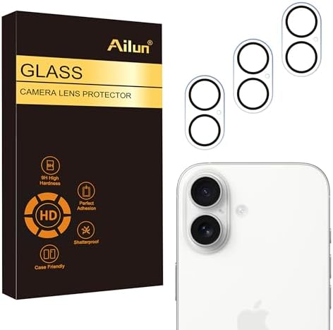 Ailun 3 Pack Camera Lens Protector for iPhone 17,Tempered Glass,9...
