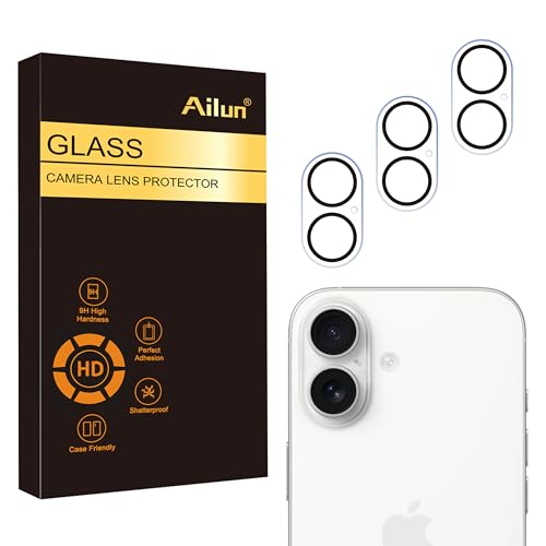 Ailun 3 Pack Camera Lens Protector for iPhone 17,Tempered Glass,9H Hardness,Ultra HD,Anti-Scratch,Case Friendly,Does not Affect Night Shots