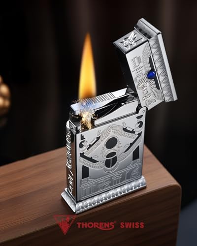 Encendedor mecánico de latón clásico Thorens Pharaoh's Light miniatura 3
