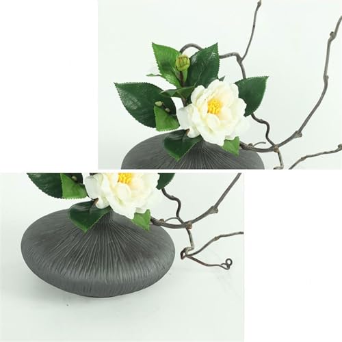 Simulation de fleurs artificielles sous vase de fleurs zen pour décorations de maison