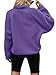 Yanekop Womens Sherpa Cropped Jacket Oversized Button Down Sweater Outerwear Christmas Coat Winter Fluffy Warm Coats(A Dark Purple,L)