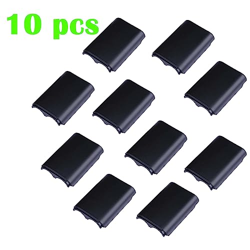 Image of LiXiongBao 10 Pcs Battery Cover Case for Xbox 360 Wireless Controller,Replacement Battery Pack Shell Compatible with Xbox 360(Black)