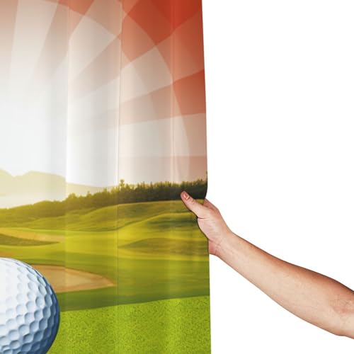 Rideau de douche imperméable et lavable motif golf pour éviter les éclaboussures - 8