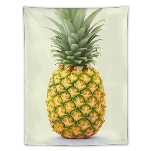 Tapisserie murale ananas vertical 152x203 cm comme affiche esthétique de salon