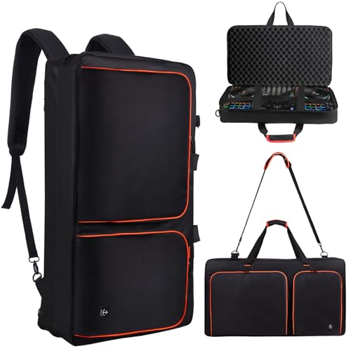 Timoxi DJ Controller Case for DDJ-FLX10/ 1000/REV7/REV5/800/ FLX6 AlphaTheta DDJ-GRV6 With Thick EVA Padding