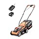 LawnMaster CLM2432K Sichelmäher Akku-Rasenmäher 24V 32cm Schnittbreite,150m²,25-65mm Schnitthöhe, inkl. 4,0 Ah Akku Batterie + Ladegerät
