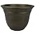 The HC Companies Sierra Round Self-Watering Pot - Lightweight Plastic Planter for Herbs & More - Durable Plant Pots for Indoor Plants & Outdoor Plants (13” Celtic Bronze, Pack of 1)