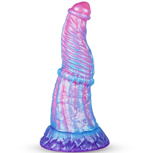 23,5 cm großer Monster-Dicker Dildo,pferdeknotenförmiger gerippter Dildo,XL ungewöhnlich kegelförmig,realistischer Silikon-Anal-Penis mit großem Saugnapf,Fantasy-Spielzeug für erfahrene Männer Frauen