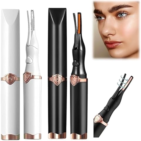 2Pcs Heated Eyelash Curlers, Heated Eyelash Curler for Quick Heating Curling, Electric Eyelash Curler for Instant Glam, Finalize Eyelash Natural Curling 24H Long Lasting for Women Makeup Tools Cover