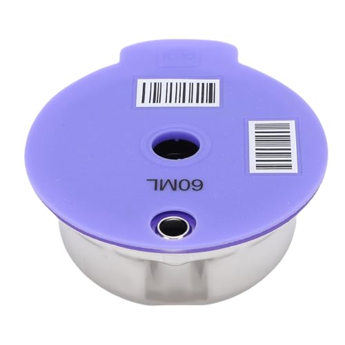 Image of Haofy Reusable Coffee Pod Universal Stainless Steel Refillable with Brush and Spoon Compatible for Happy Series Coffee Makers (60ml)