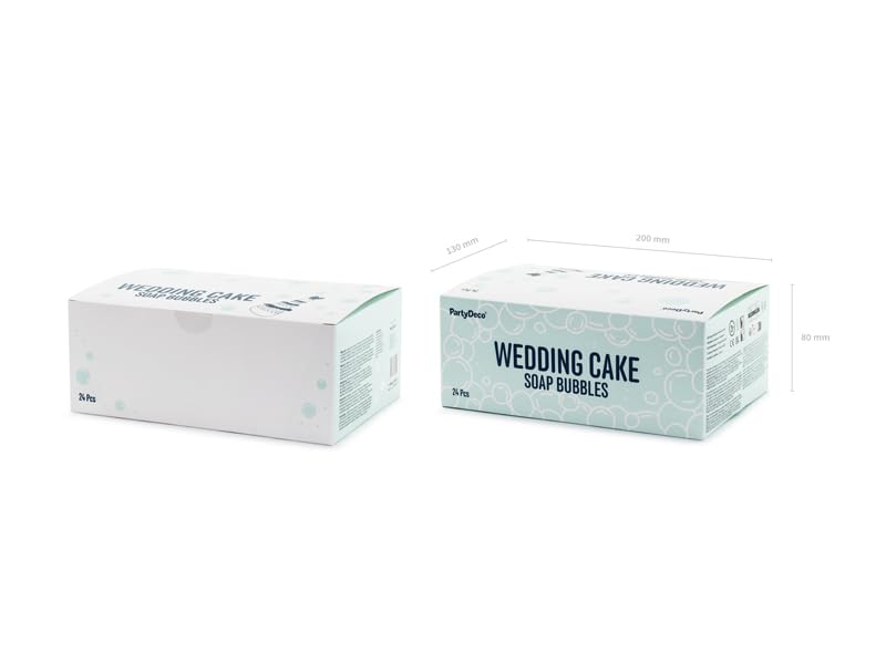 Irpot Bolle di Sapone Segnaposto Modello Torta Nuziale, Bianco