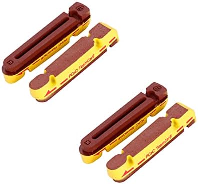 Carbon Rim Brake Pads, Cork and Carbon Compound, Compatible with Shimano All Road Bike Series Including Dura Race/Utegra / 105 and SRAM, Pack of 2 Pairs