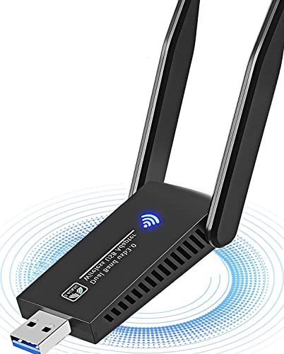 📶DUE ANTENNE WIFI AD ALTO GUADAGNO - Gli adattatori di rete per computer USB con doppie antenne ad alto guadagno 5dBi migliorano notevolmente la potenza del segnale di ricezione e trasmissione. L'antenna girevole a 180 ° fornisce una trasmissione wireless più forte e riceve segnali da qualsiasi angolazione.