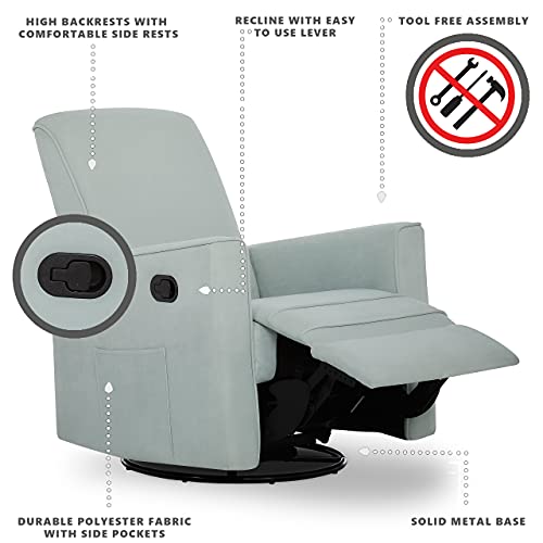 Evolur Raleigh Rocker In Light Blue Nursery Gliders/Recliners, Wood, Pack Of 1 #TOP3