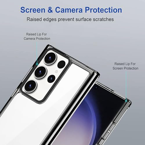Image of Zapcase Back Case Cover for Samsung Galaxy S25 Ultra 5G | Compatible for Samsung Galaxy S25 Ultra 5G Back Cover | Case Cover with Camera Protection | (TPU + PC | Translucent Black)