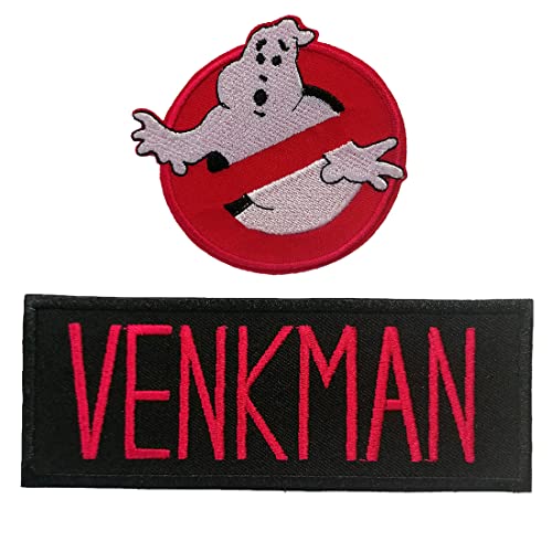 Ghostbuster Set 2 Stück Venkman Logo Film - Aufnäher, Bügelbild, Aufbügler, Applikationen, Patches, Flicken, zum aufbügeln Cover