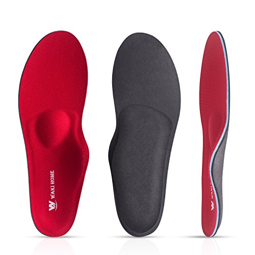 WAKI HOME Orthotics Insoles/Inserts/Pads with Arch Supports for Flat Feet,Plantar Fasciitis,Feet Pain,Pronation,Heel Pain for Men and Women Shoes