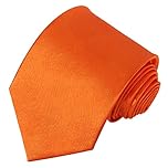 Beaface Men Ties Solid Color Neck Tie for Men Wedding Business Formal Neckties (Orange)
