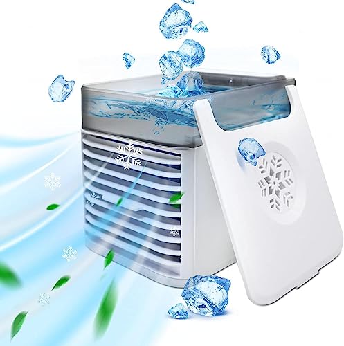 Nebulizzatore Da Esterno - Compatto E Portatile Raffreddatore Ambiente - 3 Velocità Regolabili Air Cube Condizionatore, per Camera, Ufficio, Cucina, Auto, Casa