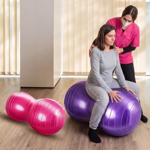 Image of Jexine Peanut Ball Set for Kids Yoga Balance Exercise Ball for Pregnancy & Home Gym, Includes 1 Pump & Different Size Options