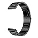 LDFAS Titanium Band Compatible for Galaxy Watch 3 45mm Bands, 22mm Titanium Metal Watch Strap Compatible for Samsung Galaxy Watch 3 45mm 46mm, Gear S3 Frontier/Classic Smartwatch, Black