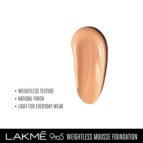 Lakmé 9 To 5 Weightless Mousse Foundation, Beige Vanilla, 25g Matte Finish - Image 4