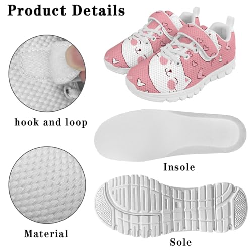 MARSVOVO Summer Sneakers for Girls Cute Mesh Single Buckle Anti-Slip Print Athletic Shoes Lightweight Breathable Footwear2