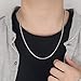 Dankadi Italy 925 Sterling Silver Snake Chain Necklace Men & Women 3MM-4MM Rolo Link Round Chain Chokers 16 