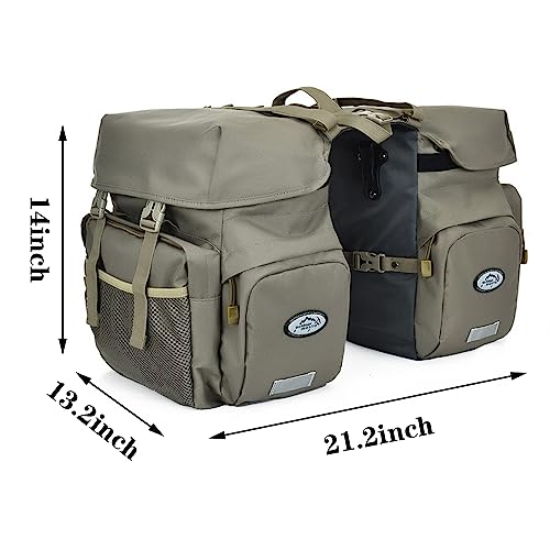 Ztz Bike Bags For Bicycles Rear Rack, Waterproof Rear Bike Rack Bag With Rain Cover And Reflective Trim(Waterproof, Roll-Up) #TOP1