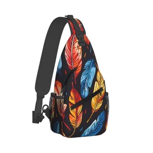 Morrales Sling Colorido con Plumas para Mujeres y Hombres miniatura 2
