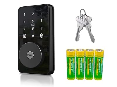 Keyless Entry Door Lock with Keypad, Digital Code Deadbolt - Electronic Locks for Front Door with 2 Keys, No APP No WiFi, Easy Installation
