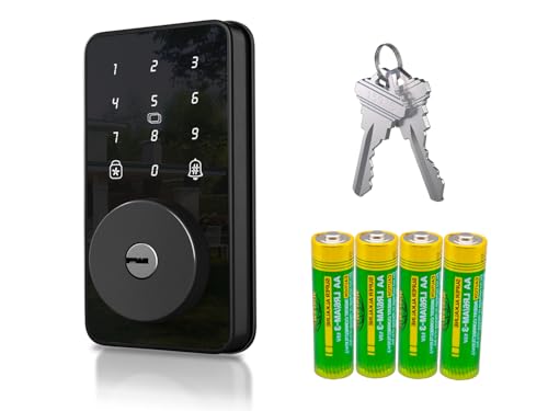 Keyless Entry Door Lock with Keypad, Digital Code Deadbolt - Electronic Locks for Front Door with 2 Keys, No APP No WiFi, Easy Installation