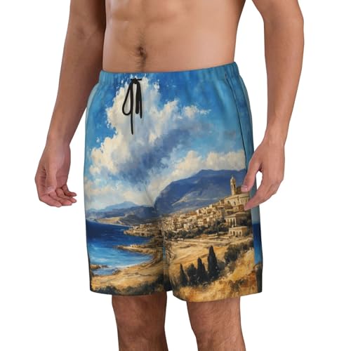 Palm Tree Tropical Print Mens Swim Trunks Swim Shorts Swimsuits with Pockets Beach Shorts for Men Quick Dry2