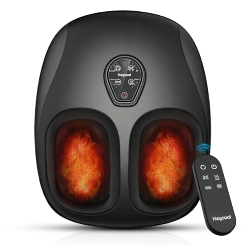 2026 Upgraded Shiatsu Foot Massager with Heat and Compression, FSA Eligible HSA Store Eligible, Remote Control, Foot Massager for Plantar Fasciitis, Neuropathy, Christmas Gift for Parents, Men, Women