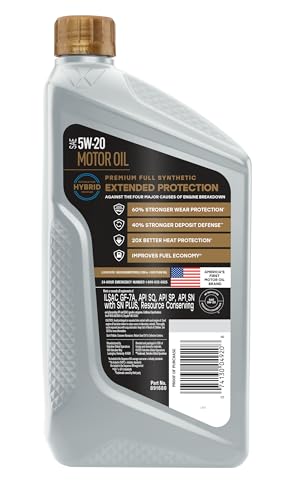 Image of Valvoline Extended Protection Full Synthetic Motor Oil SAE 5W-20 1 QT, Case of 6