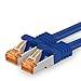 Produktbild 1aTTack.de 0,25m - Cat.7 Netzwerkkabel Blau - 1 Stück Gigabit Ethernet LAN Kabel 10000 Mbit s Patchkabel Cat7 Kabel S FTP PIMF Schirmung LSZH Cat.7 Rohkabel Rj45 Stecker Cat 6a - 1 x 0,25 Meter