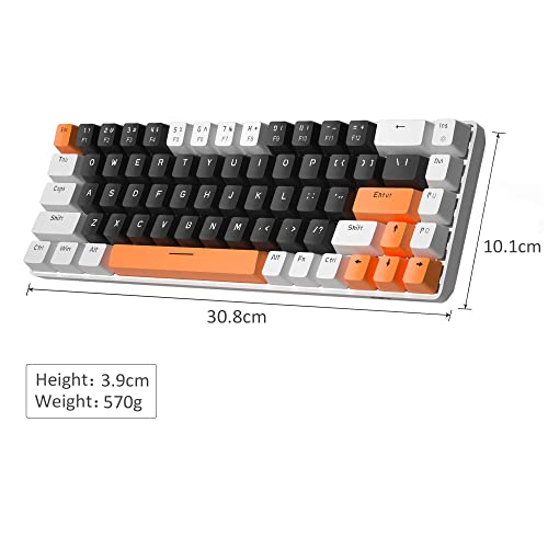 Magegee Portable 60% Mechanical Gaming Keyboard, Mk-Box Led Backlit Compact 68 Keys Mini Wired Office Keyboard With Blue Switch For Windows Laptop Pc Mac - Black/White #TOP6