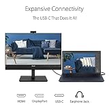 ASUS 27-calowy monitor konferencyjny wideo 1440P (BE27ACSBK) – QHD (2560 x 1440), IPS, wbudowana kamera internetowa 2 MP, tablica mikrofonowa, głośniki, pielęgnacja oczu, montaż ścienny, redukcja