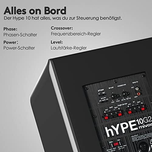 mivoc Hype 10 G2 aktywny subwoofer, czarny