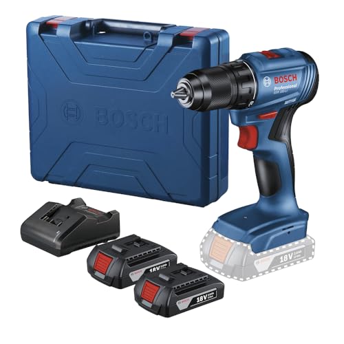 Bosch Furadeira Parafusadeira 18V GSR185LI-2B Sem Fio, 2 baterias e maleta